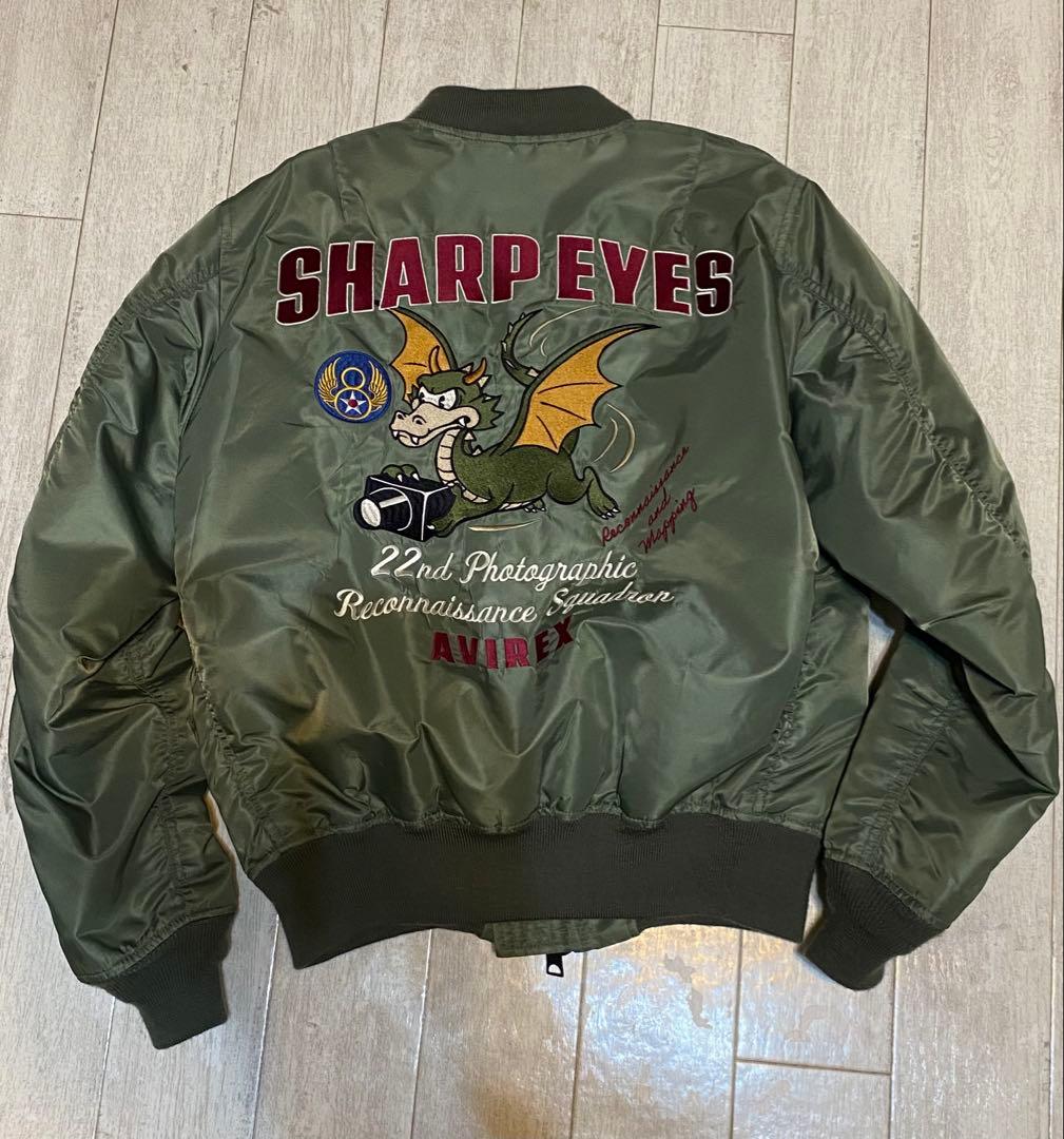 AVIREX MA-1 フライトジャケット 刺繍 ドラゴン USAAF