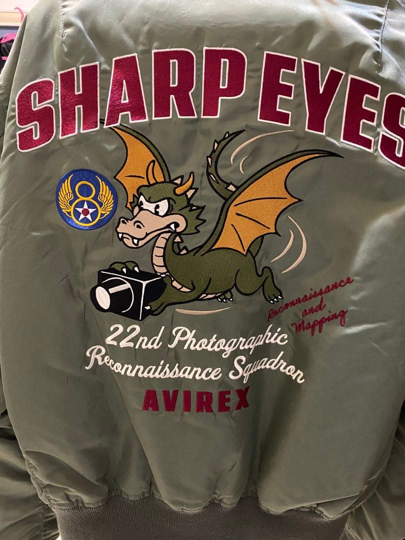 AVIREX MA-1 フライトジャケット 刺繍 ドラゴン USAAF