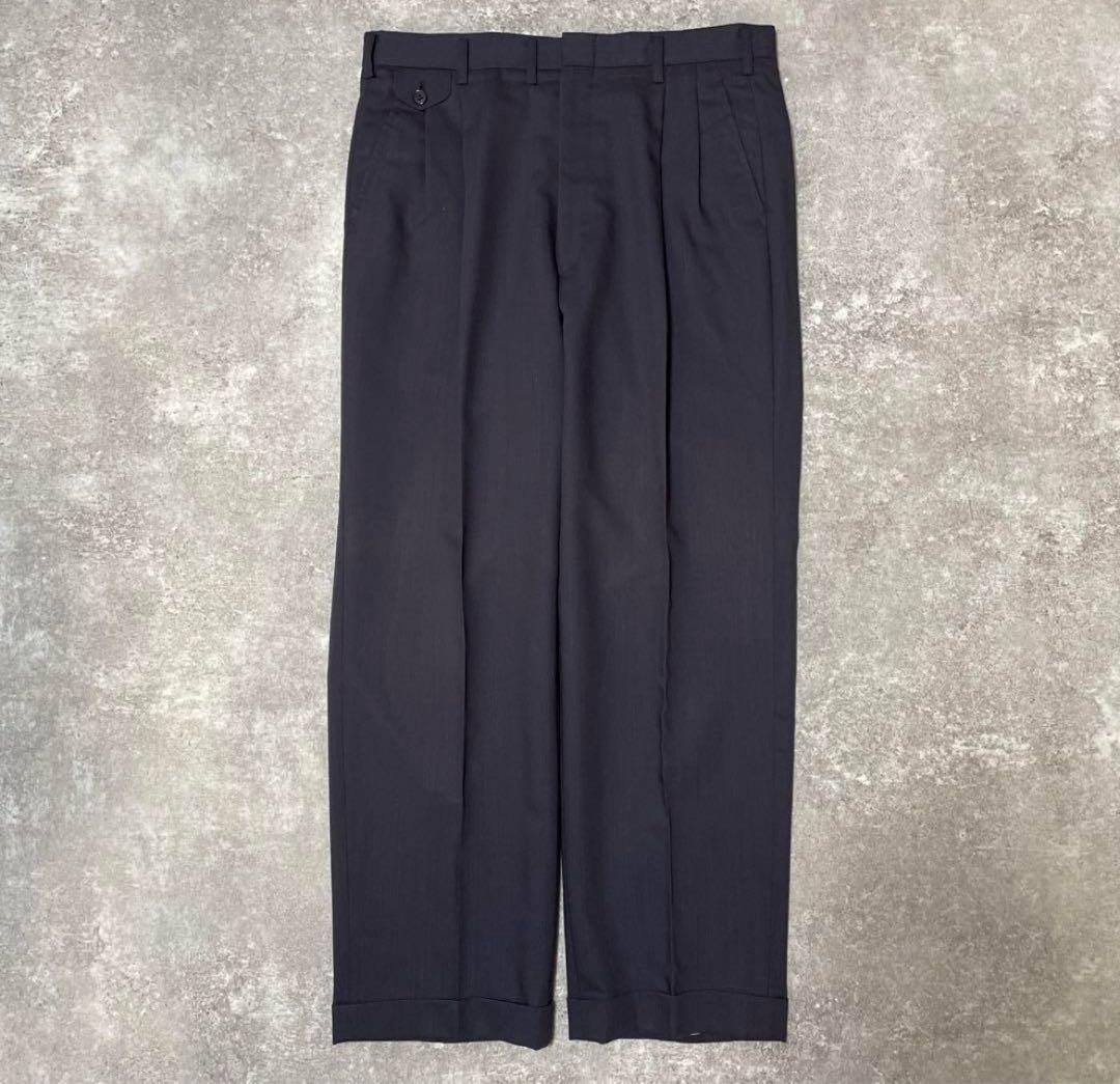 Vintage セットアップ　ダブルスーツ　パープル、えんじ色、成人式、ピンズ