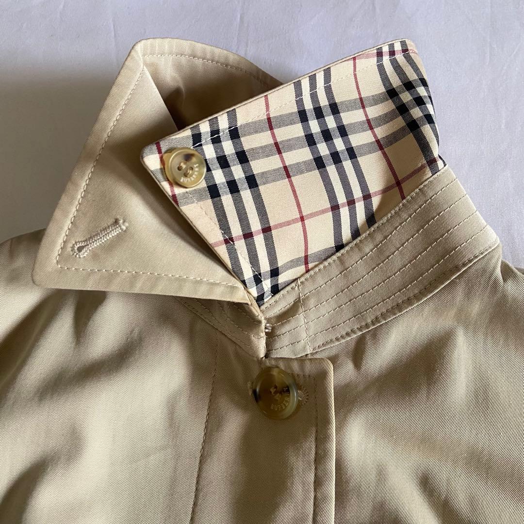 美品✨バーバリーロンドン ノバチェック ステンカラーショートコート Aライン L