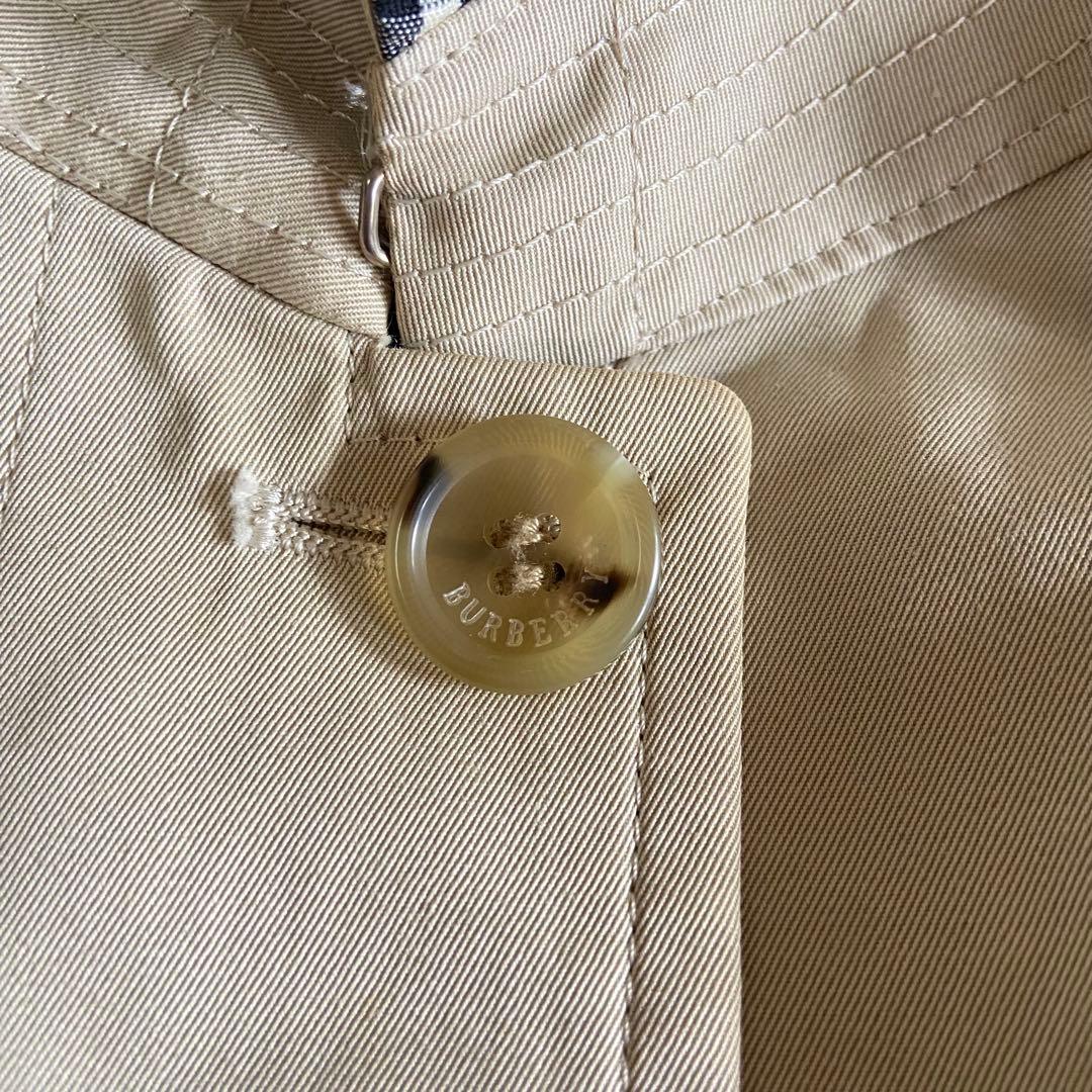 美品✨バーバリーロンドン ノバチェック ステンカラーショートコート Aライン L