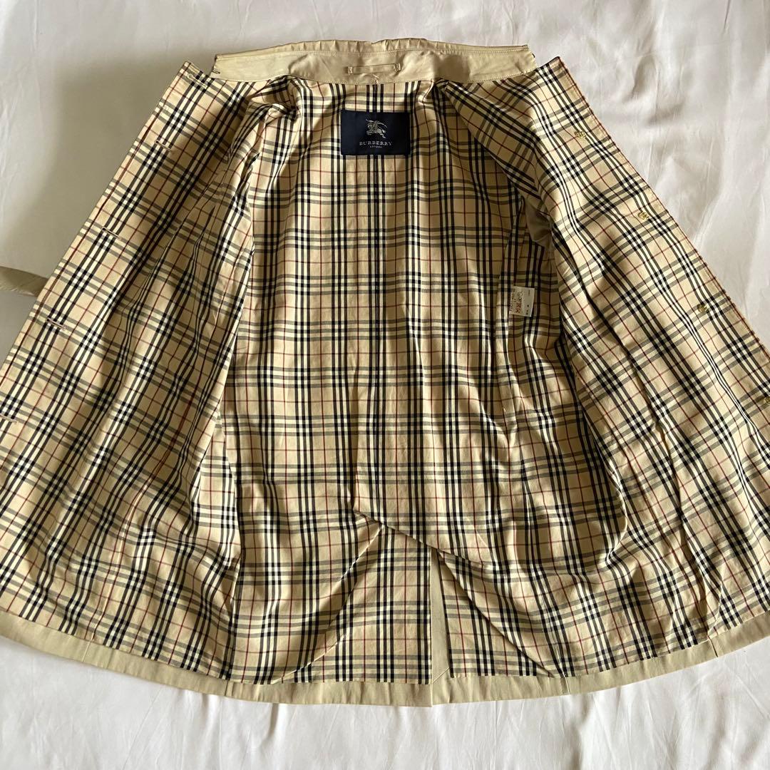 美品✨バーバリーロンドン ノバチェック ステンカラーショートコート Aライン L