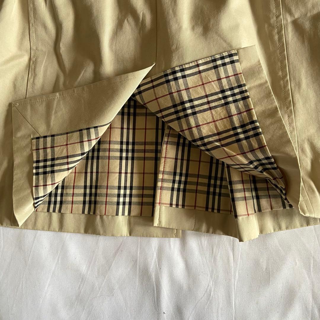 美品✨バーバリーロンドン ノバチェック ステンカラーショートコート Aライン L