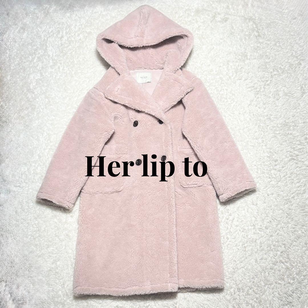 美品 Her lip to Fleur Shearling Boa Coat