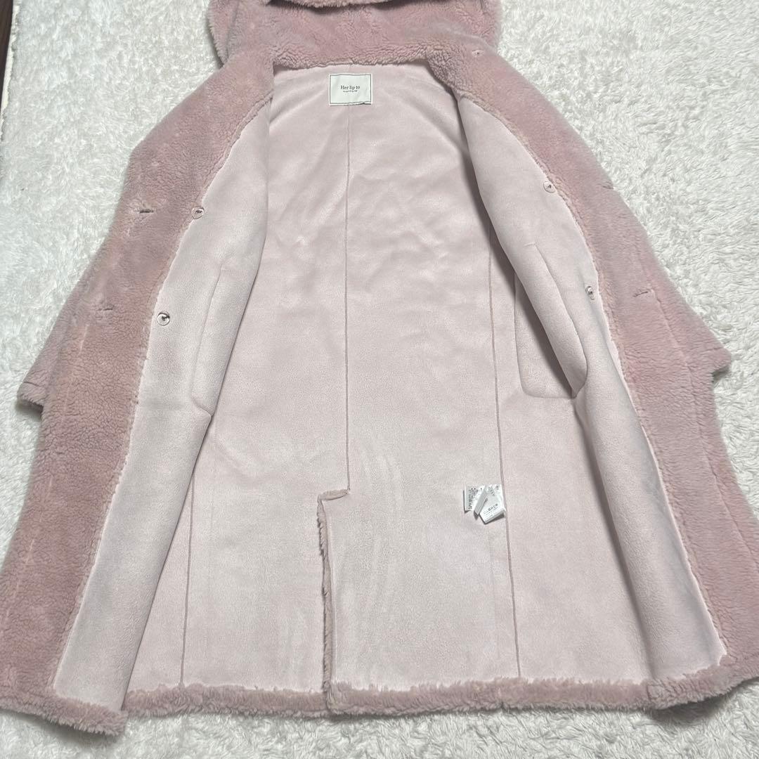 美品 Her lip to Fleur Shearling Boa Coat