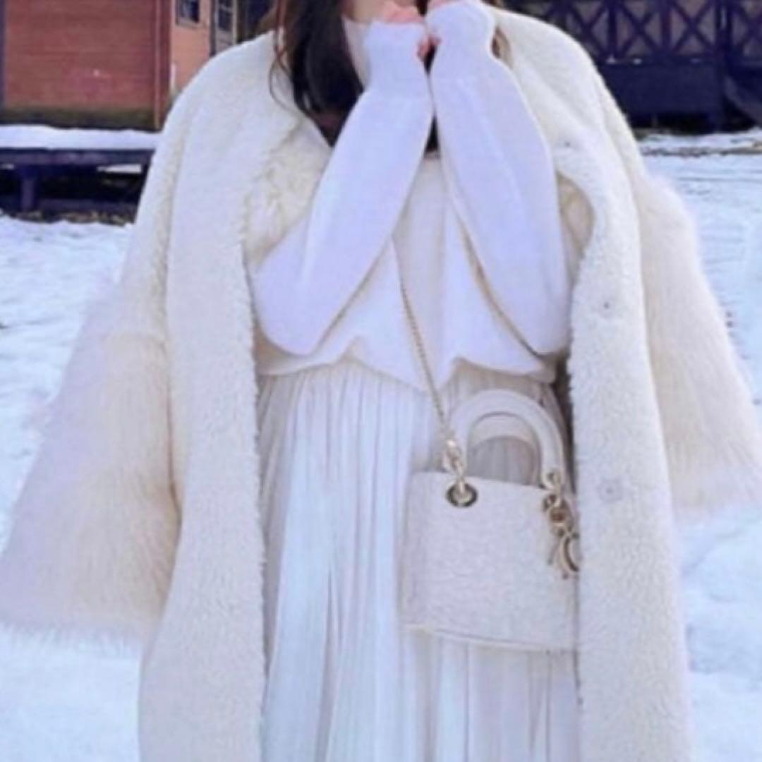 【美品】CELFORD セルフォード 袖ファー付き 2way ボアコート 36