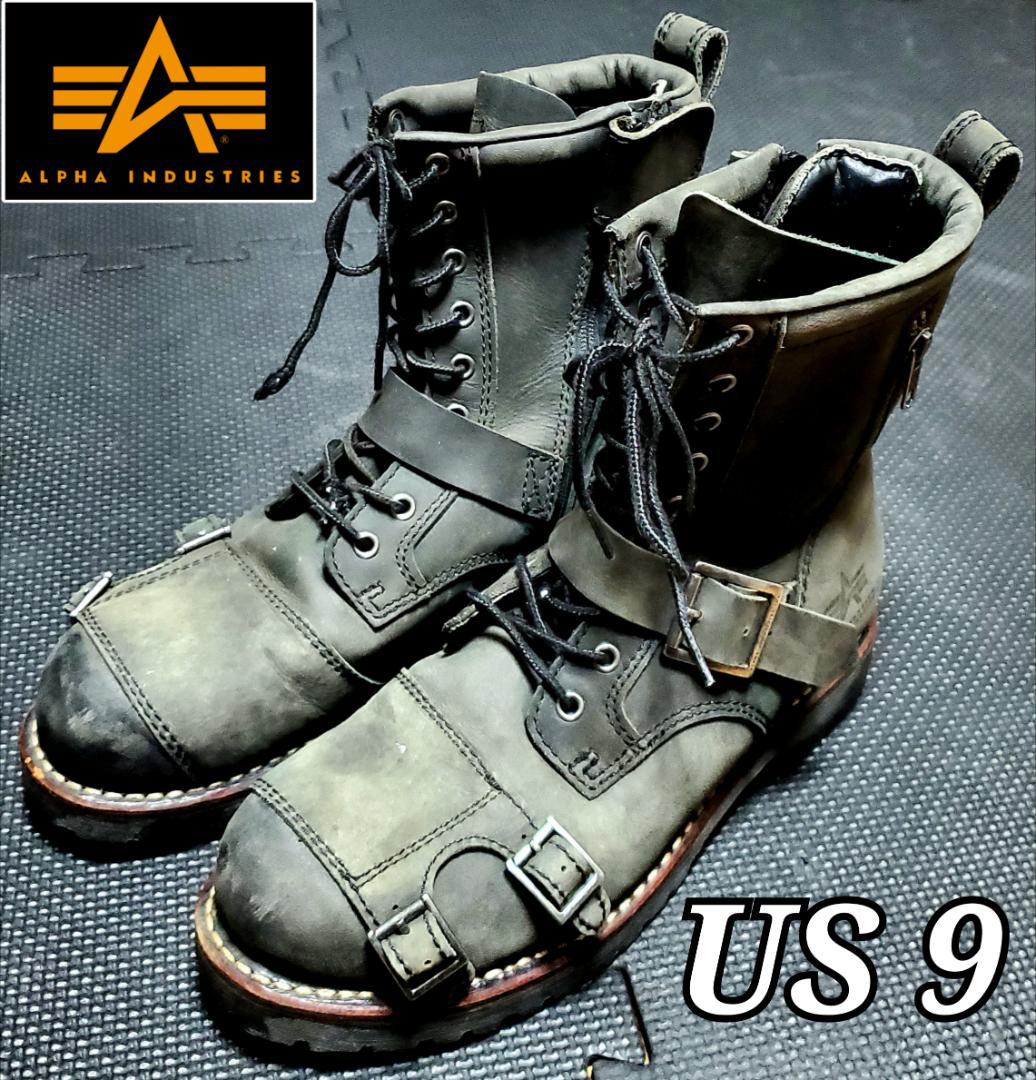 ALPHA INDUSTRIES 9 Hole BikerBoots ミリタリー