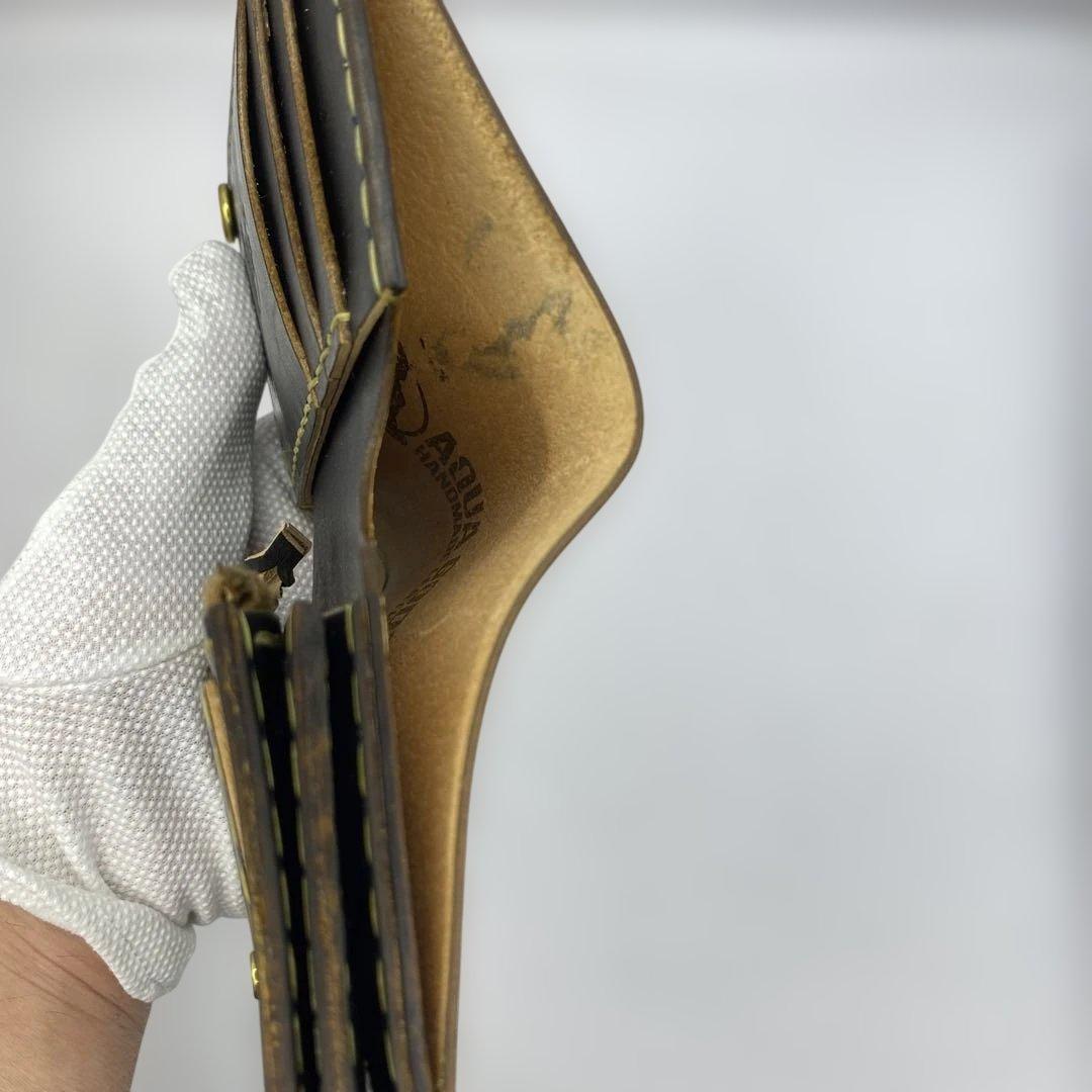 イタリア革 丘染めブラック ミドルトラッカーウォレット BMT0511