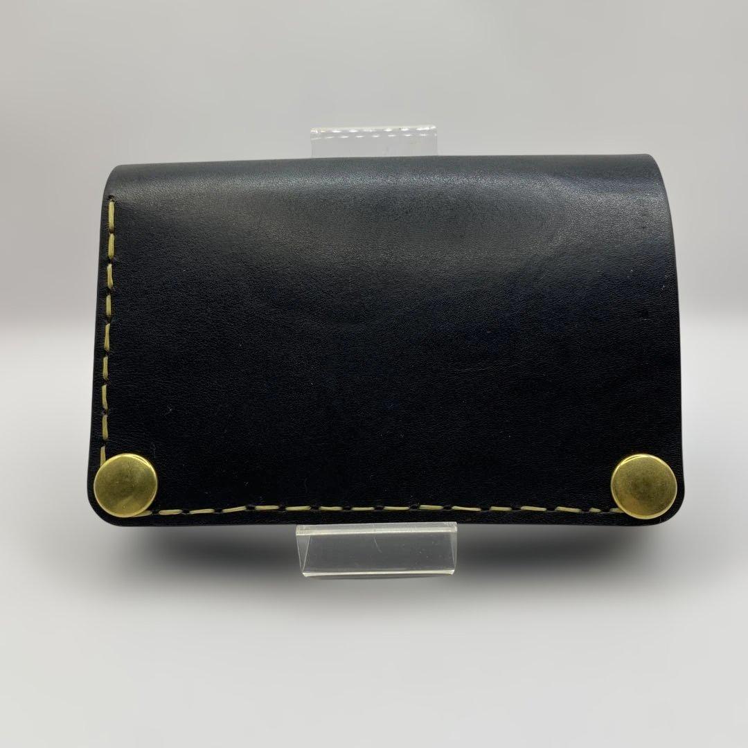 イタリア革 丘染めブラック ミドルトラッカーウォレット BMT0511