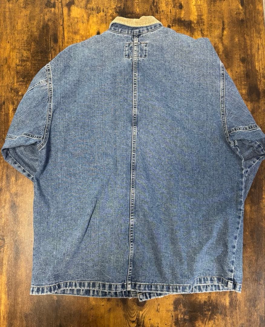 古着　ESPRIT デニムカバーオール コーデュロイ襟 L USA製