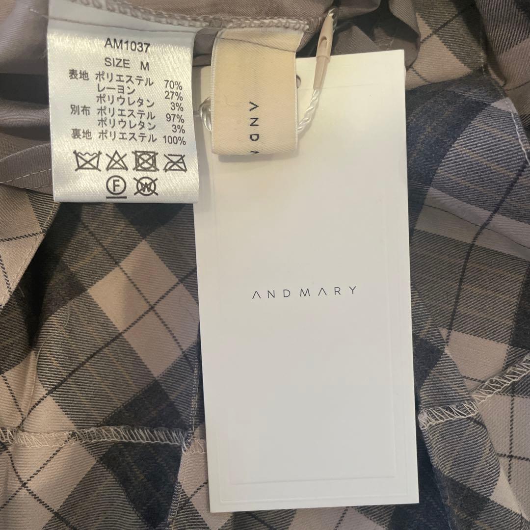 【ANDMARY】新品未使用 Coco check pleats skirt