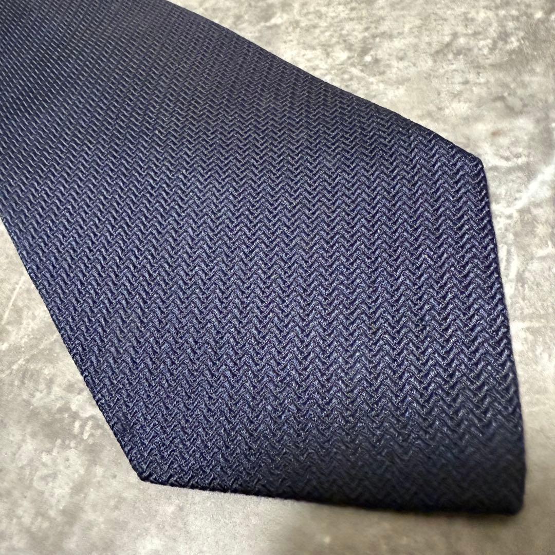 【✨美品✨】FENDI フェンディ ネクタイ ソリッド ネイビー シルク 希少