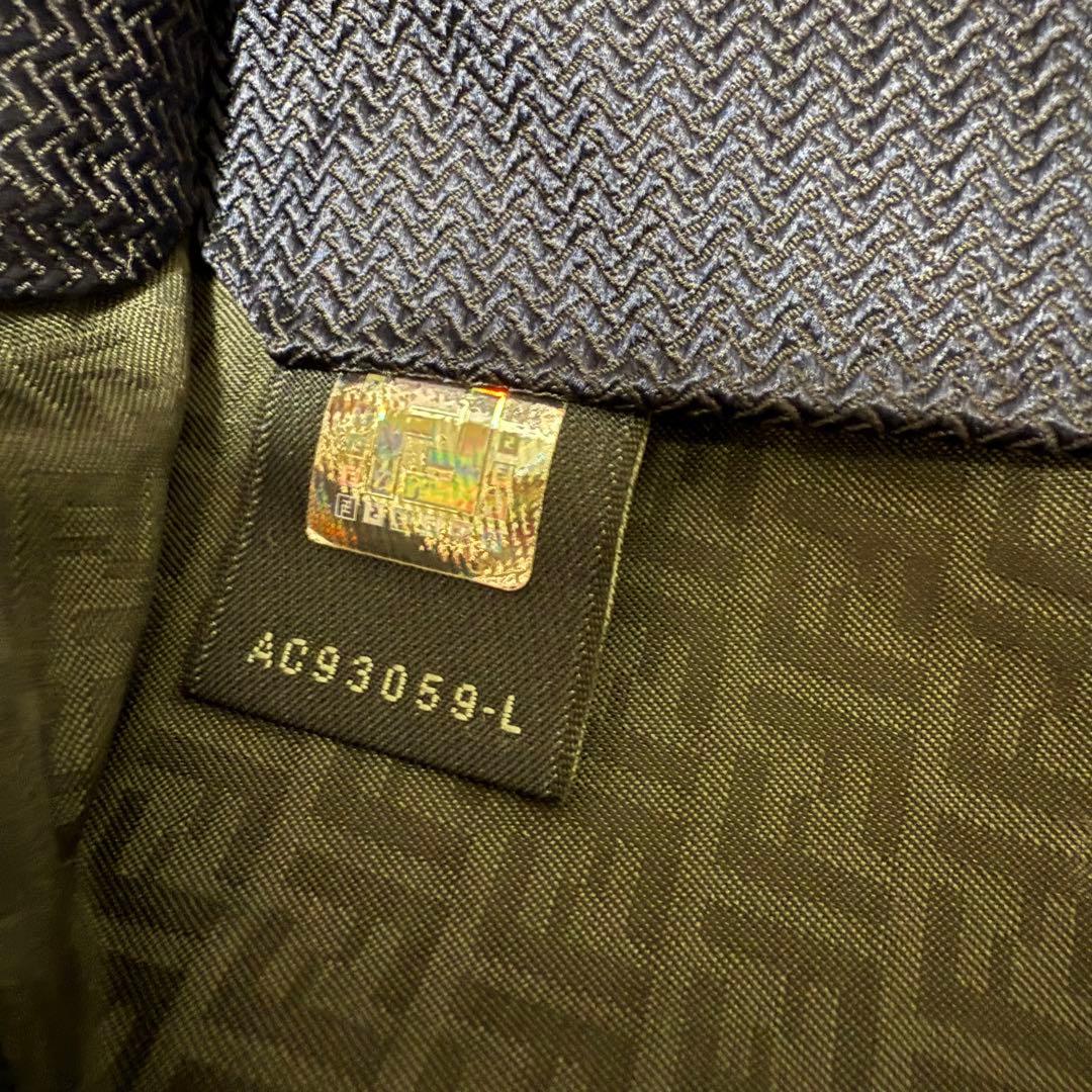 【✨美品✨】FENDI フェンディ ネクタイ ソリッド ネイビー シルク 希少