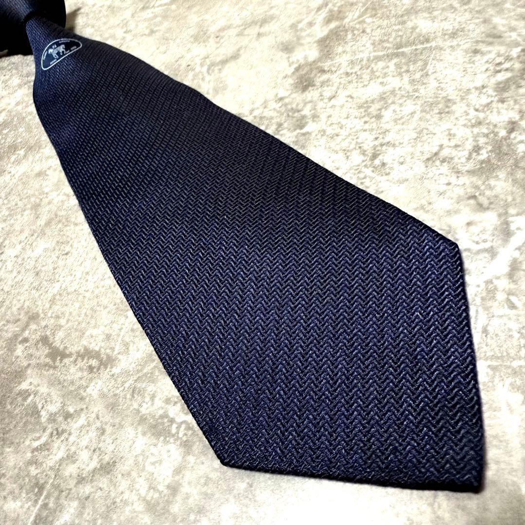 【✨美品✨】FENDI フェンディ ネクタイ ソリッド ネイビー シルク 希少