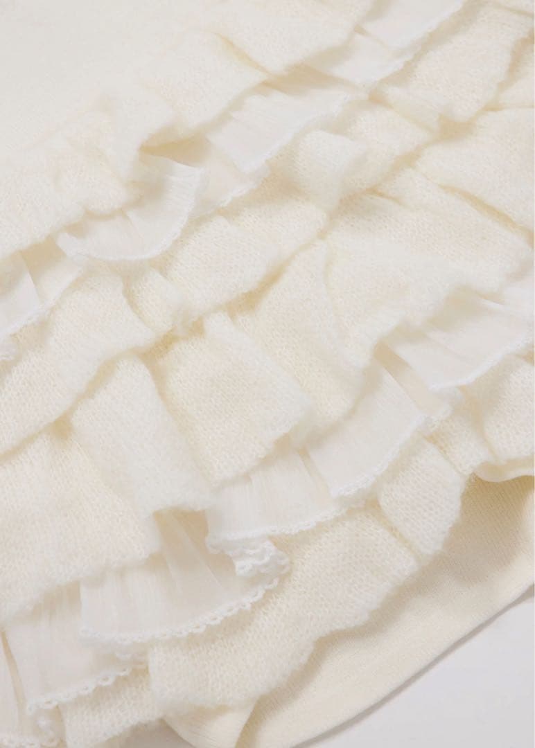 【treatürself】frill mini knit skirt