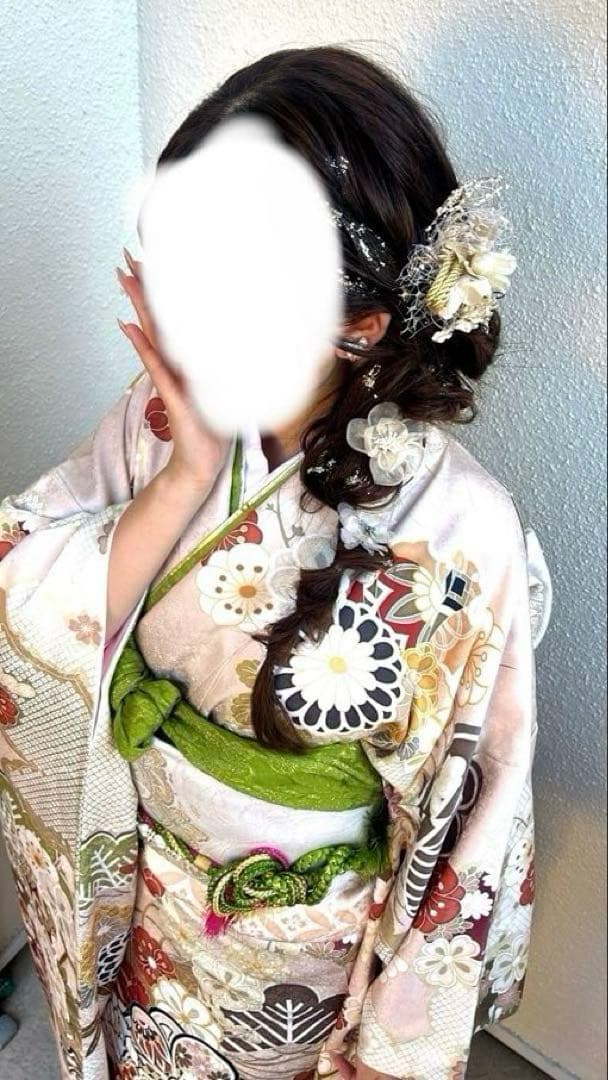 正絹♡振袖フルセット　淡いピンク　成人式