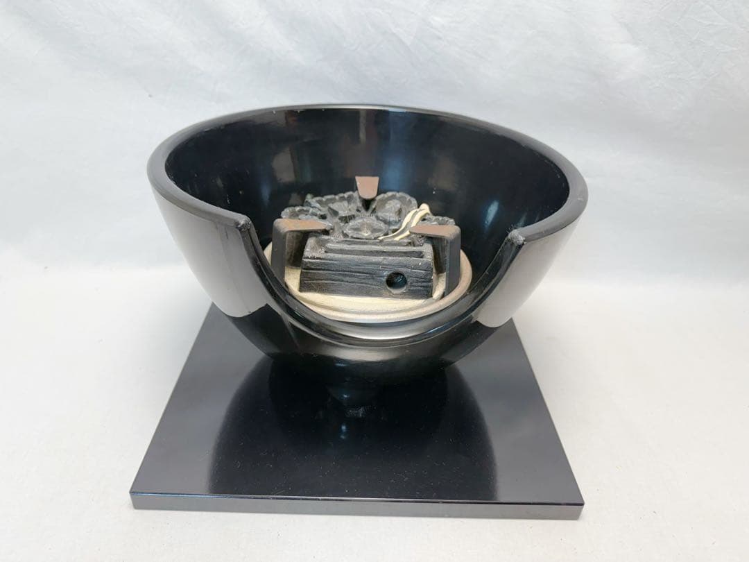 茶道具 野々田商店製 黒真塗風炉型 電熱器 炭型ヒーター 100V -410W