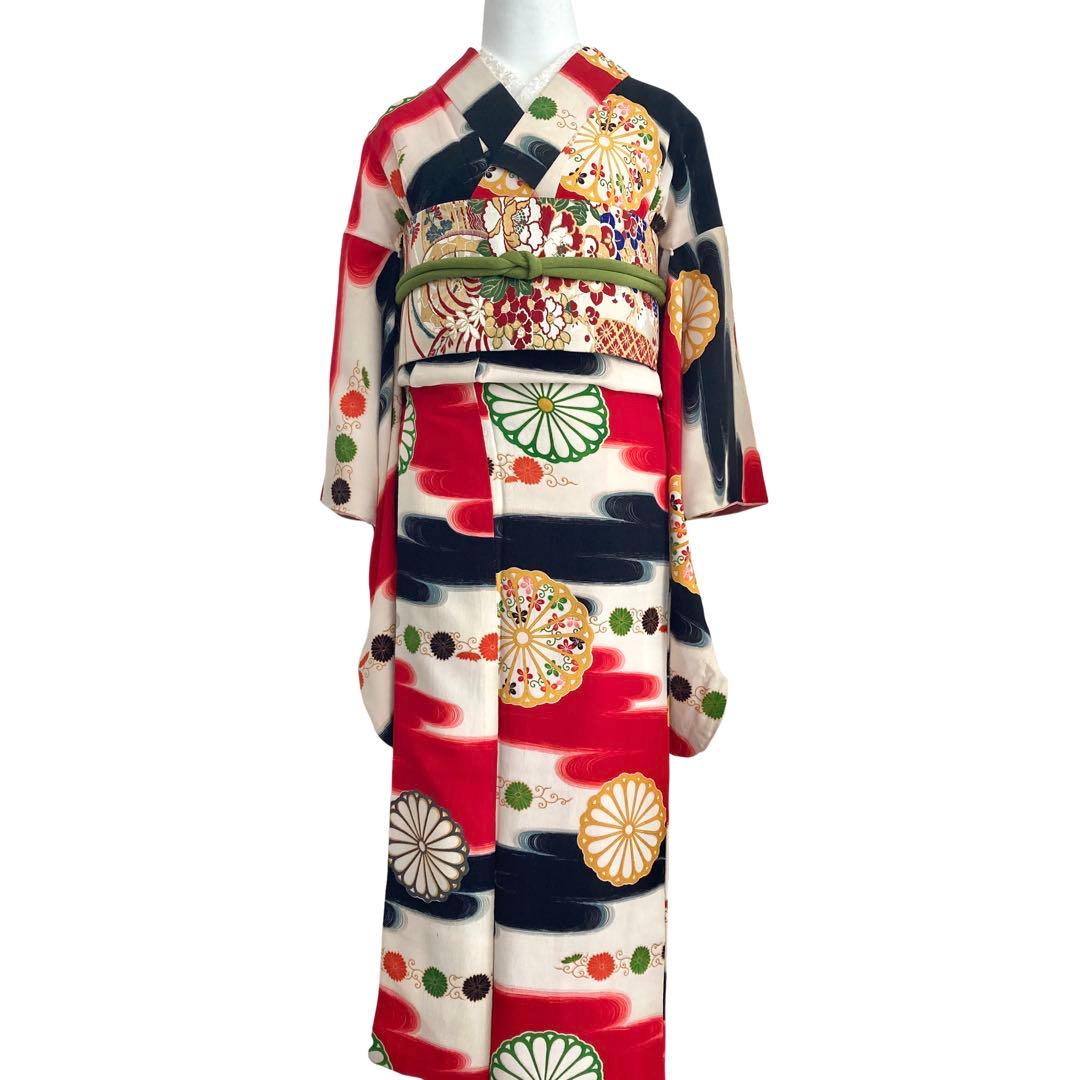 ★ a.です★アンティーク　ジュニア　子供着物　大正ロマン　NO22