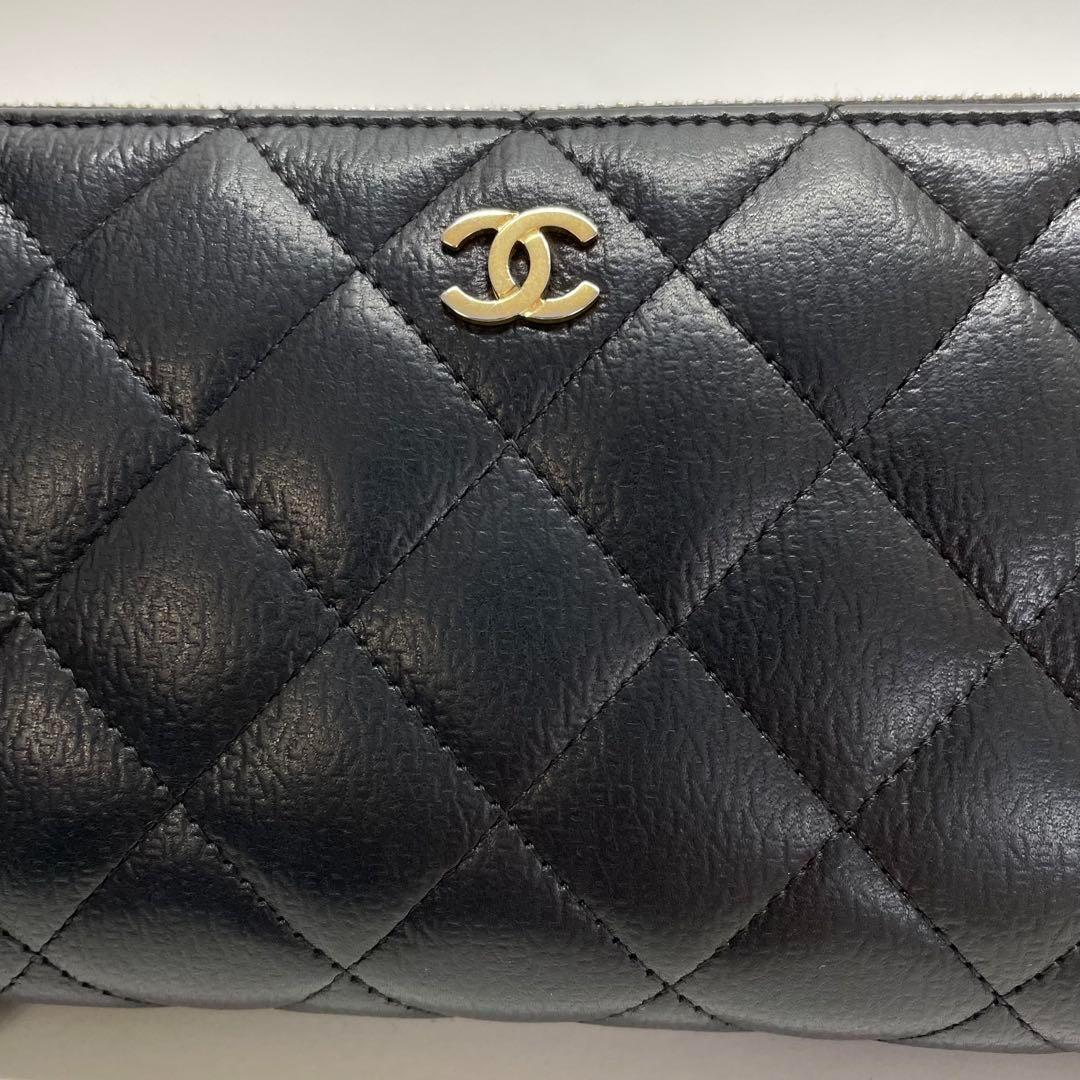 1584 CHANEL シャネル 長財布 マトラッセ カーフ 24番台 ロング