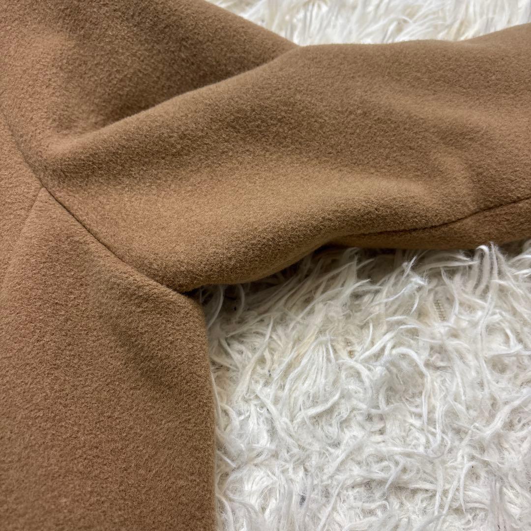 美品☆【アレグリ】イタリア　マキシ丈　ダブルフェイス　アンゴラ　キャメル　11