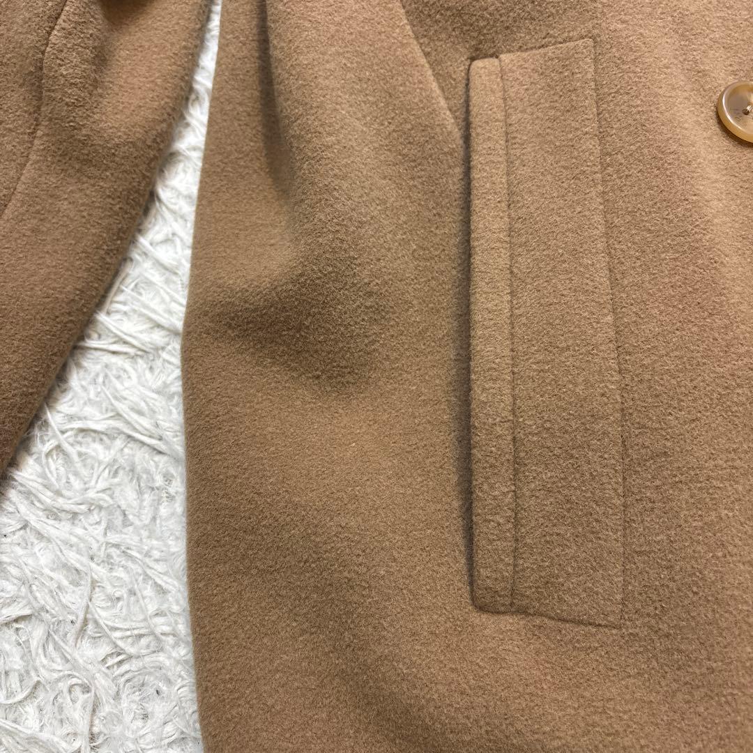 美品☆【アレグリ】イタリア　マキシ丈　ダブルフェイス　アンゴラ　キャメル　11