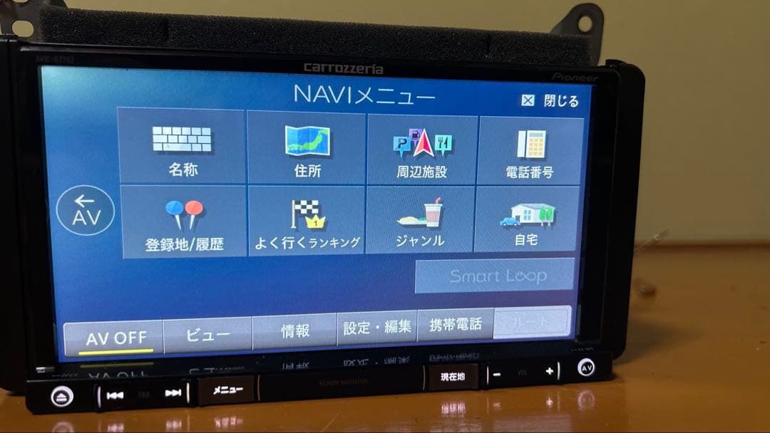 カーナビ carrozzeria Navigation 2018 AVIC-RZ702