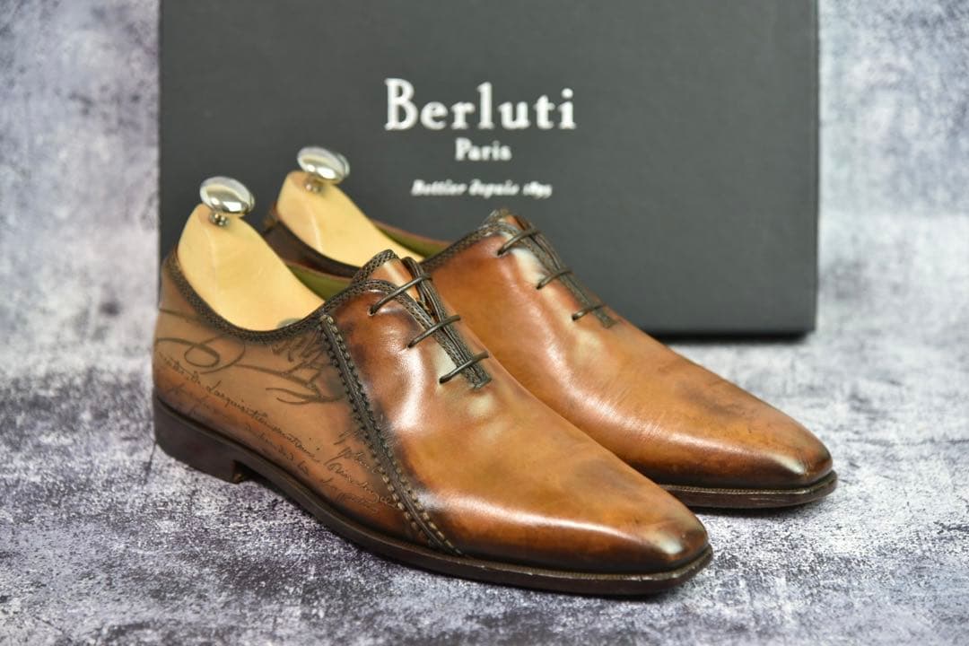 ベルルッティ　スカーズ　サイズ7.5　パティーヌ　スクリット　カリグラフィ