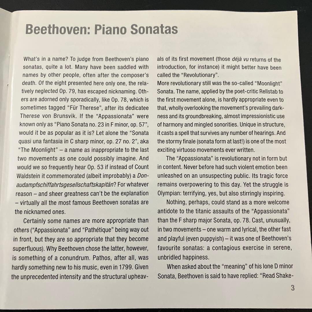 【売約済】ポリーニ／ベートーヴェン：ピアノ・ソナタ選集（全8曲）2CD