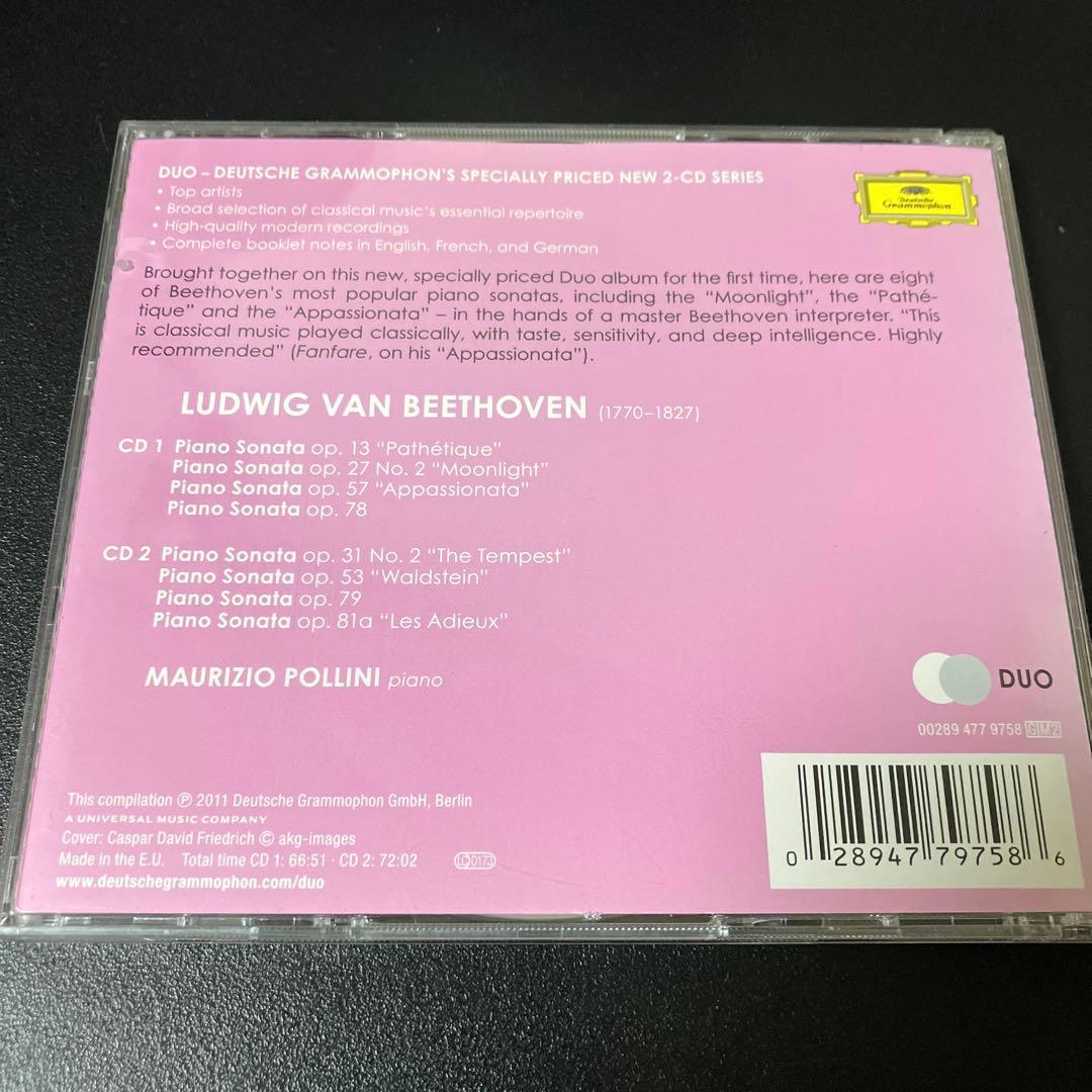 【売約済】ポリーニ／ベートーヴェン：ピアノ・ソナタ選集（全8曲）2CD