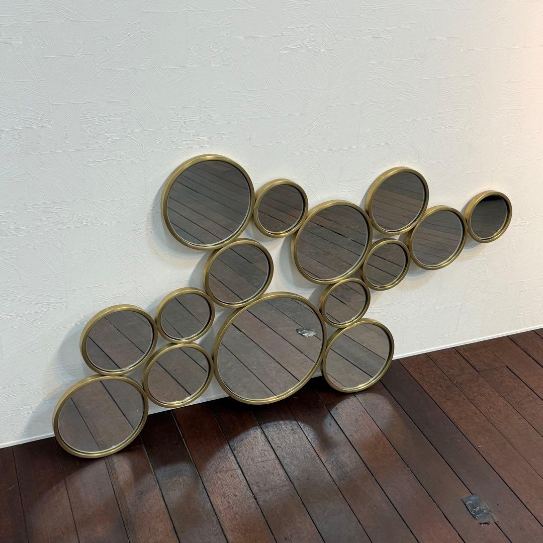 H112K29 KARE カレ バブルスブラスミラー 真鍮 ウォールミラー