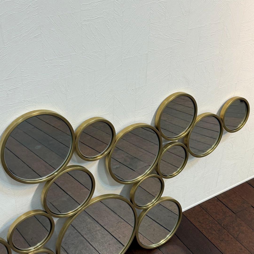 H112K29 KARE カレ バブルスブラスミラー 真鍮 ウォールミラー