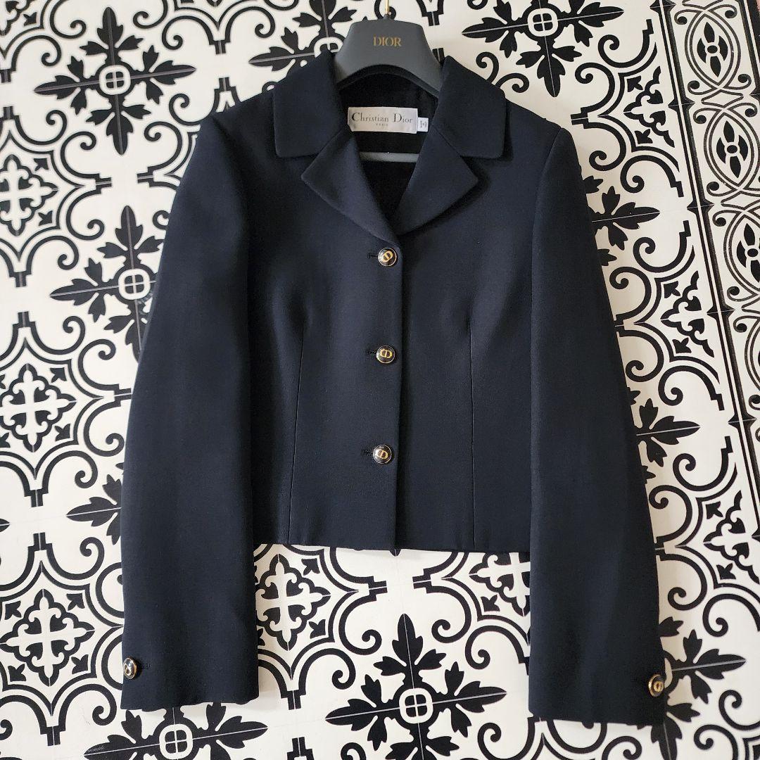 Christian Dior　ディオール　CDボタンクロップドジャケット　美品