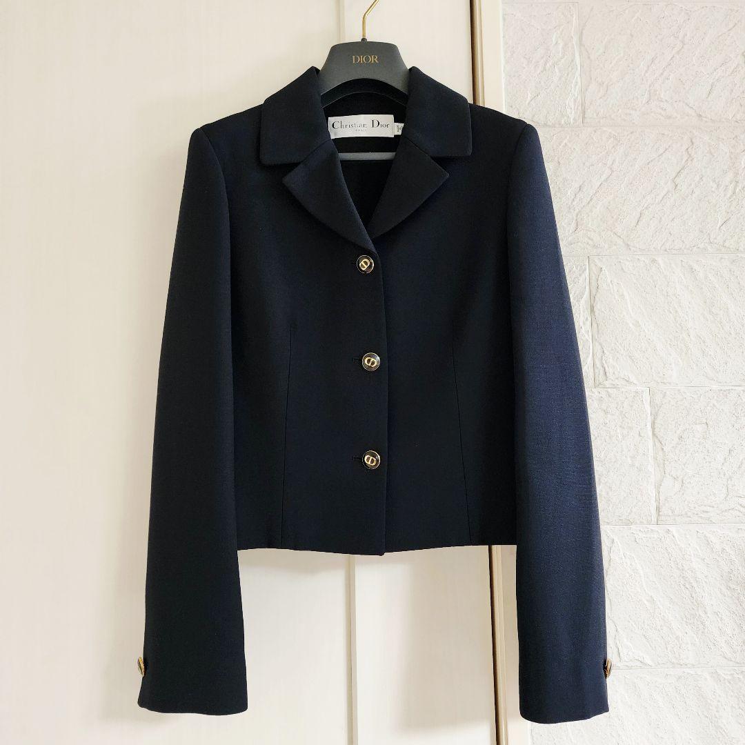 Christian Dior　ディオール　CDボタンクロップドジャケット　美品