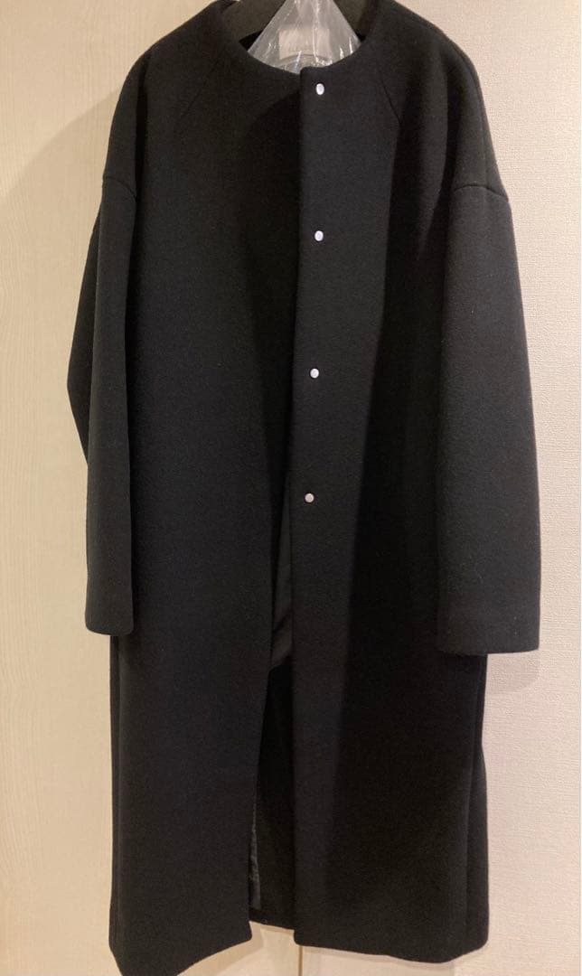 ELENDEEK エレンディーク クルーネックコクーンコート ブラック 02