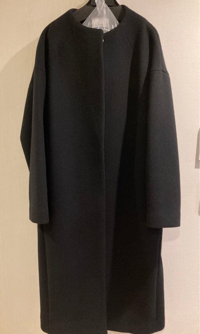 ELENDEEK エレンディーク クルーネックコクーンコート ブラック 02