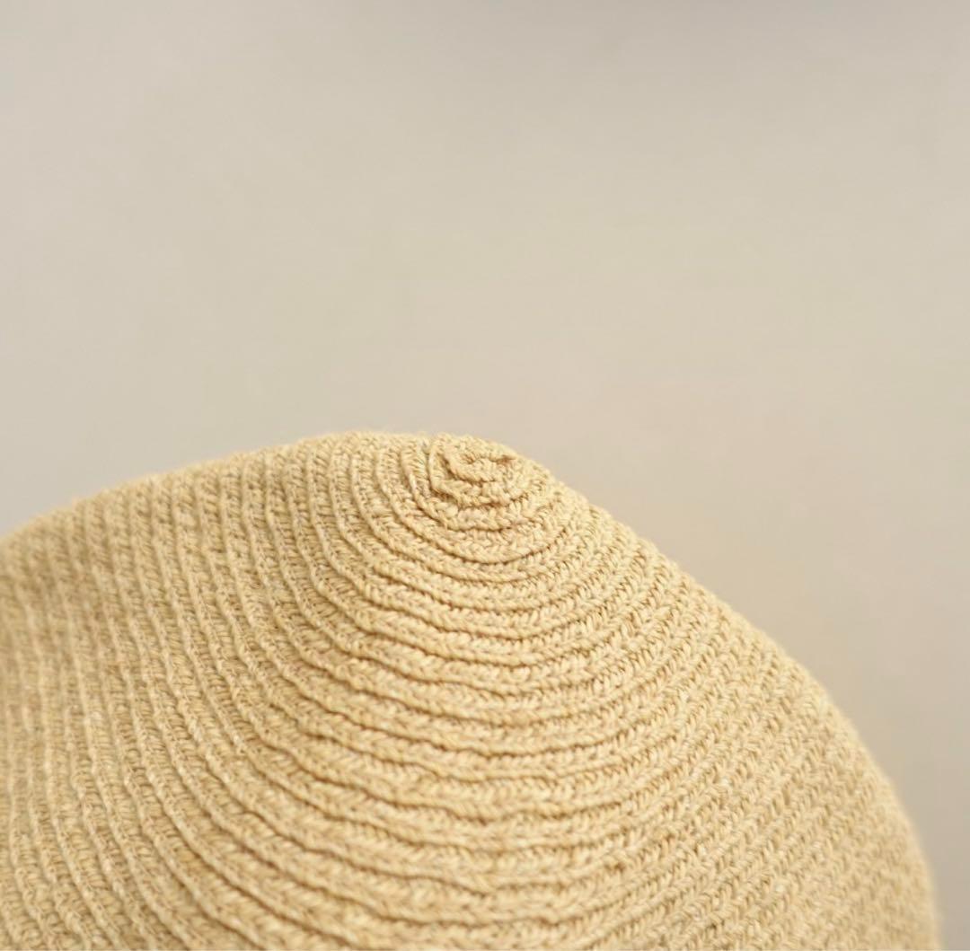 美品＊サシキ Sashiki 天然素材 フリーハット　ナチュラル　麦わら帽子