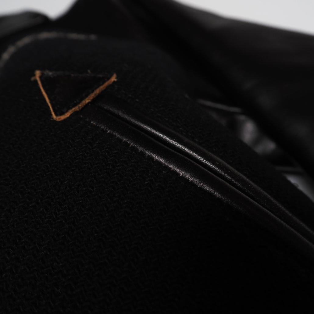 COOTIE PRODUCTIONS 襟付き短丈 袖革スタジャン チェーン刺繍