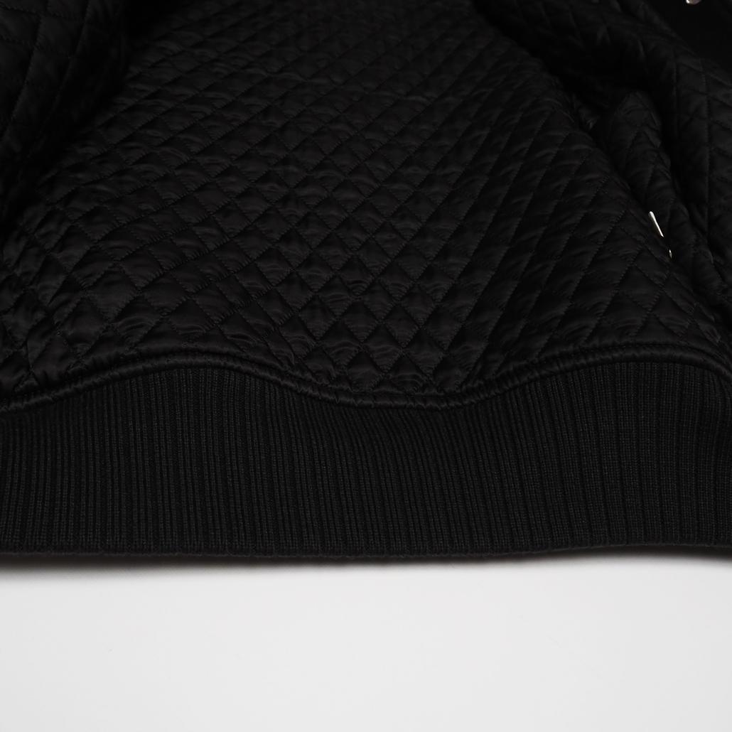 COOTIE PRODUCTIONS 襟付き短丈 袖革スタジャン チェーン刺繍