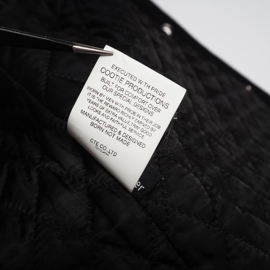 COOTIE PRODUCTIONS 襟付き短丈 袖革スタジャン チェーン刺繍