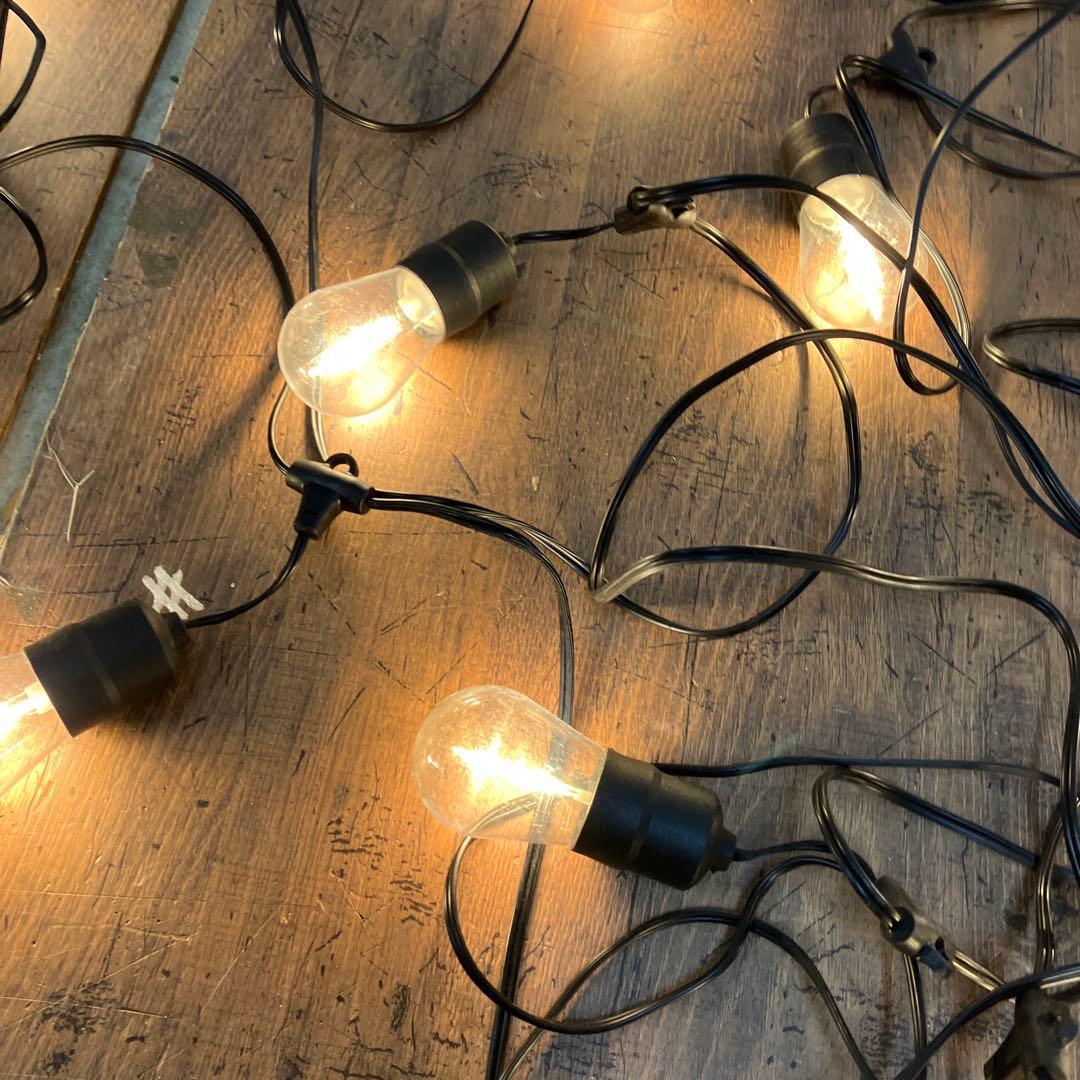 D-2 LED ストリングライト 20灯 電球色 キャンプ イベント 屋外用