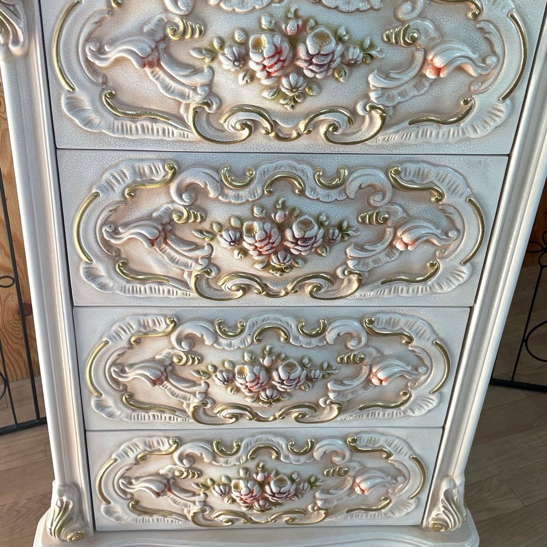 4段チェスト　ロココ調　猫脚 プリンセス ヨーロピアン 姫系⑥