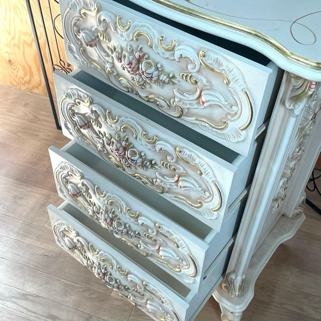 4段チェスト　ロココ調　猫脚 プリンセス ヨーロピアン 姫系⑥