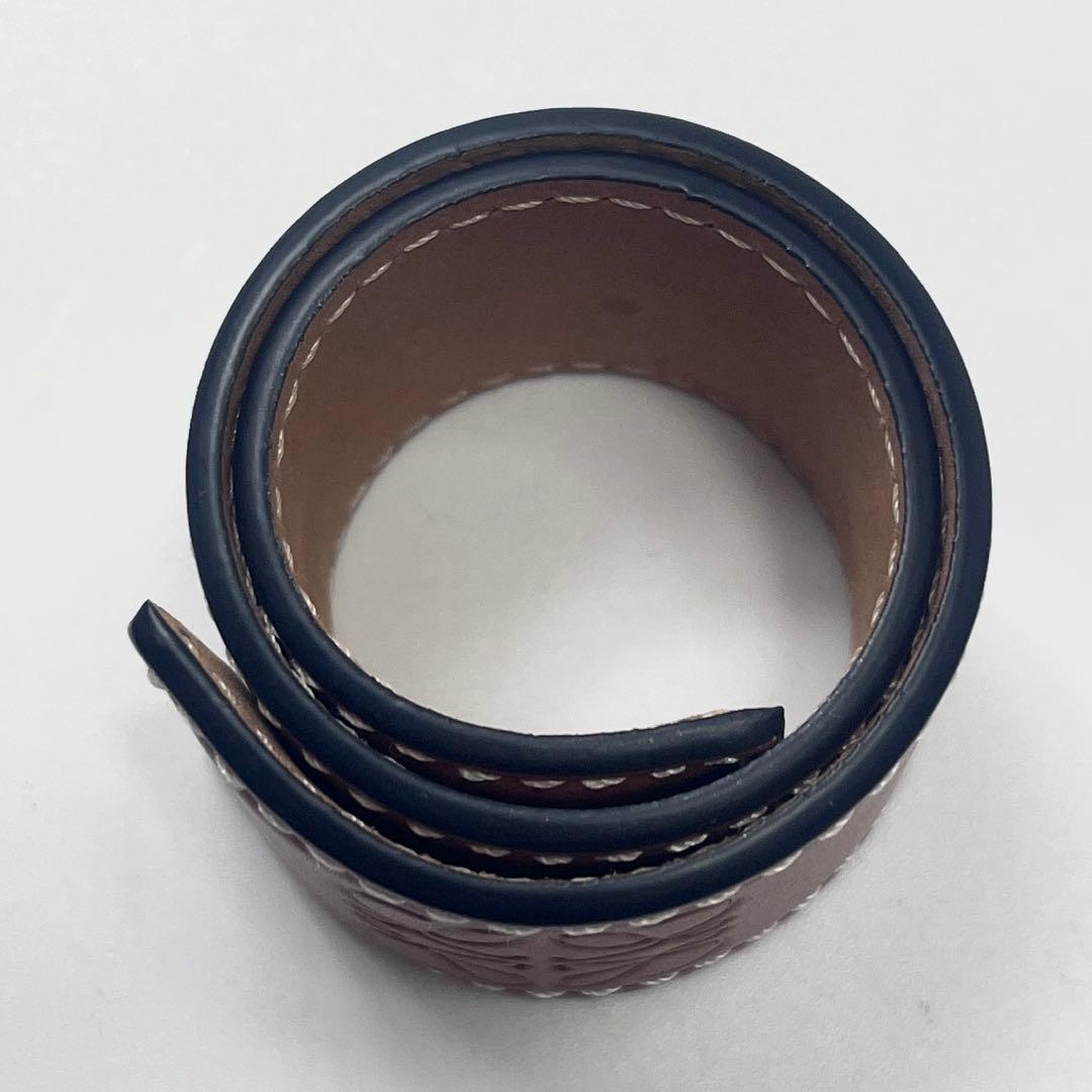 LOEWE ロエベ アナグラム スラップ バングル ブレスレット ブラウン