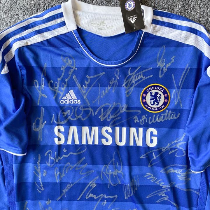 【証明書付】11-12 チェルシー２４選手＋スタッフ直筆サイン入り ユニフォーム