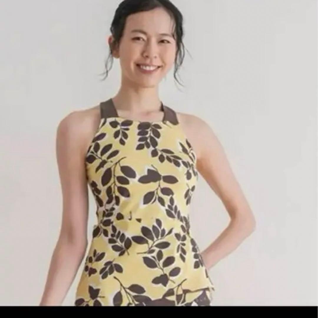 ホットヨガ　リーフ　バイカラー　ウェア　ラバ　sukala ピラティス　黄色