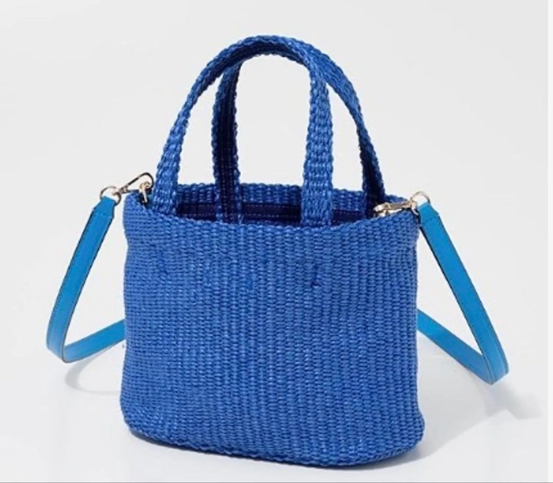 Jimmy Chooミニトート ラフィアかごバッグ