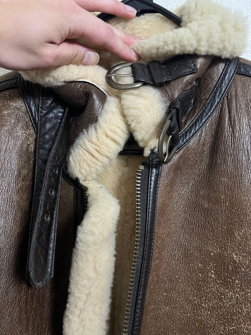 【US vintage】 B-3ムートンフライトジャケットレザージャケット