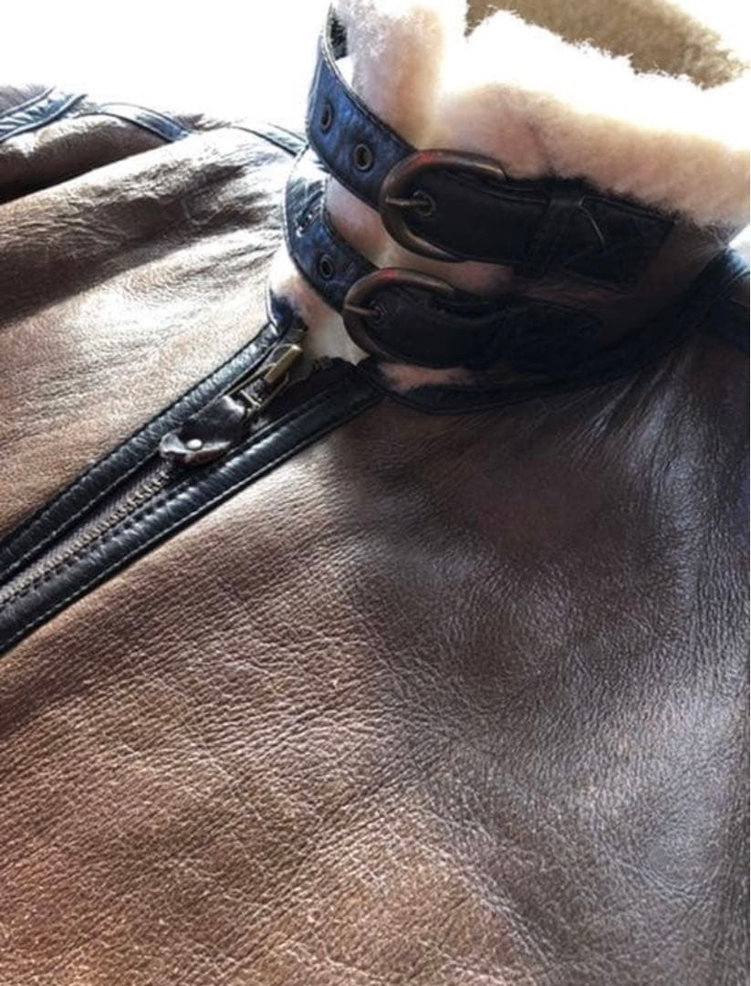 【US vintage】 B-3ムートンフライトジャケットレザージャケット