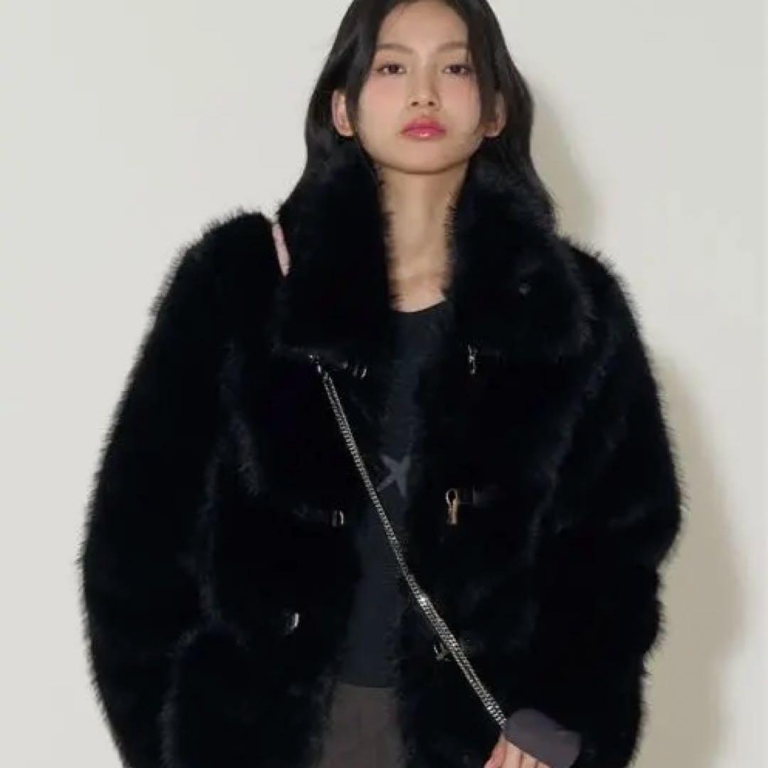 ILLIGO シアリングファージャケット ブラック