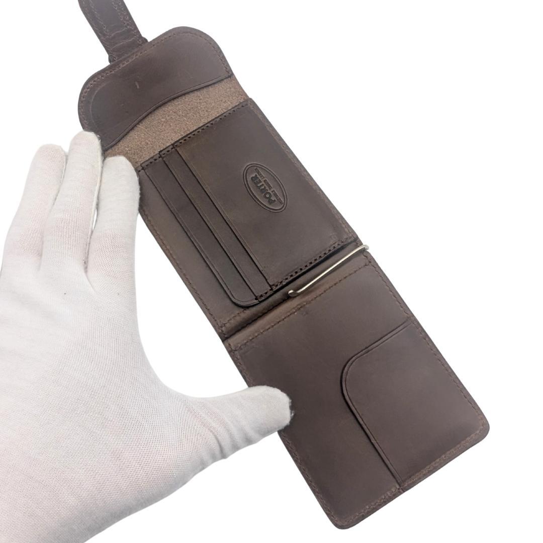 アリス〈極美品〉PORTER ポーター マネークリップ 財布 二つ折りふ